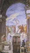 Sandro Botticelli Francesco Furini,Lorenzo the Magnificent and the Platonic Academy in the Villa of Careggi oil painting reproduction